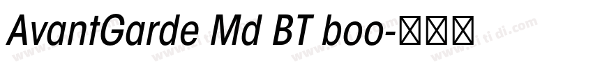 AvantGarde Md BT boo字体转换